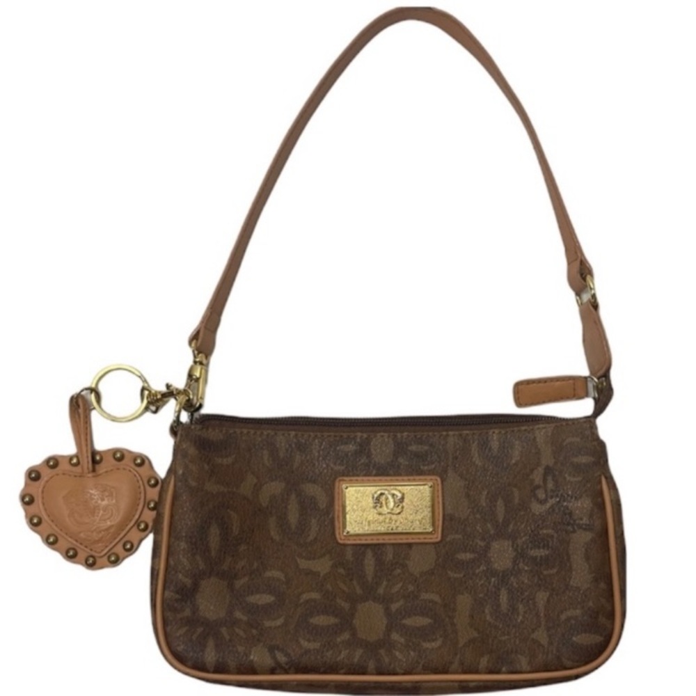 Original Sharif Luxury Purse Classic Logo Design Handbag Neutral Brown Gold Tan